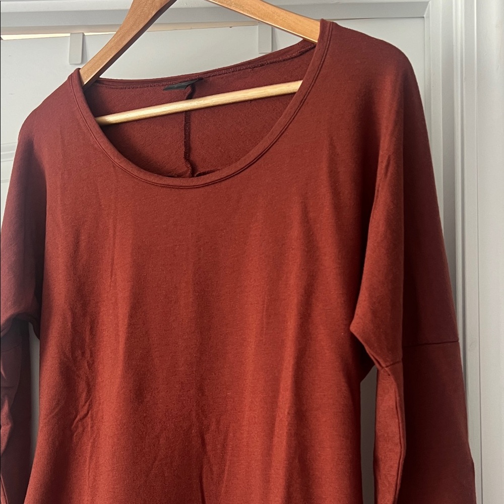 Peruvian Connection Rust Long Sleeve Tee - Picture 2 of 6